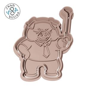 Director Ton Aggretsuko (no 3) - Cookie Cutter - Fondant - Polymer Clay