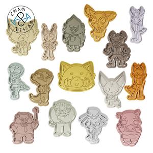 Aggretsuko SET (15 files) - Cookie Cutter - Fondant - Polymer Clay
