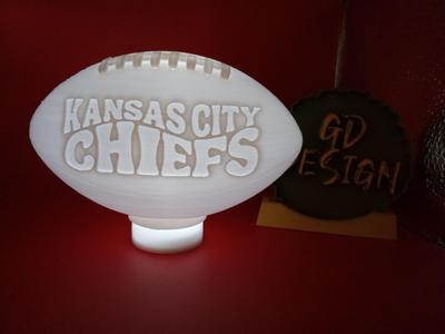 Kansas City Chiefs 3D Wave NFL Football Tealight