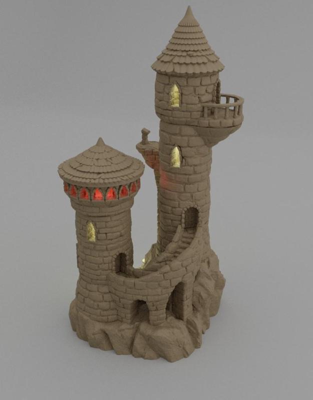 Small Magician Tower - Tabletop Terrain - 28 MM