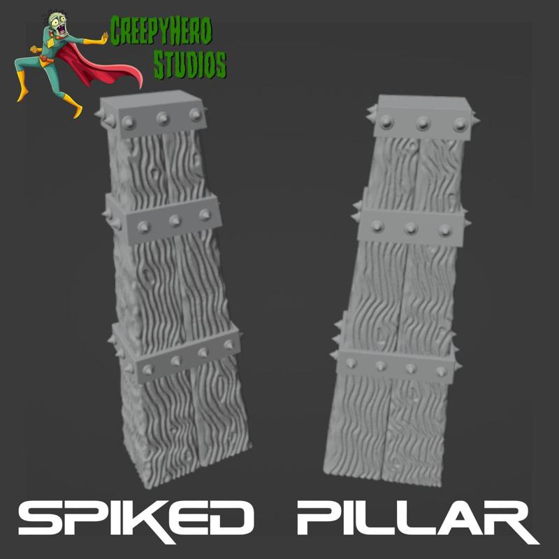 Spiked Wooden Pillar