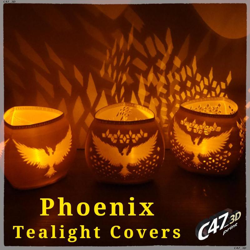 Phoenix Tealight Covers Set