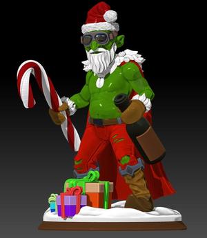 GREENSKIN SANTA, MERRY CHRISTMAS!