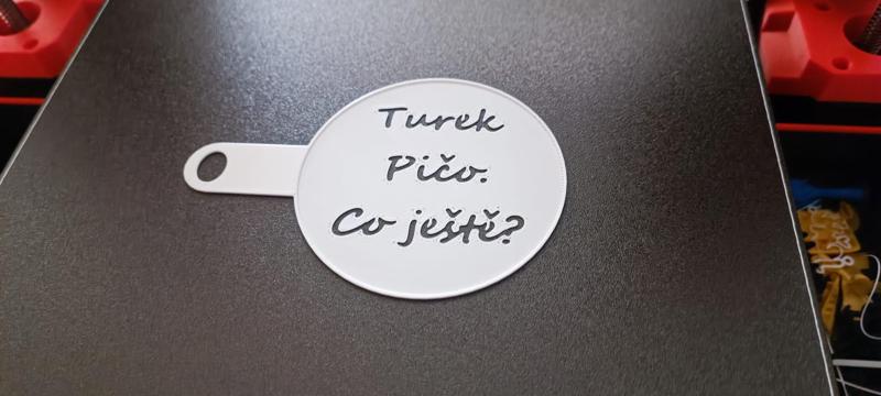 Coffee Stencil - šablona na kávu, Turek Pi*o, Nespresso Parody