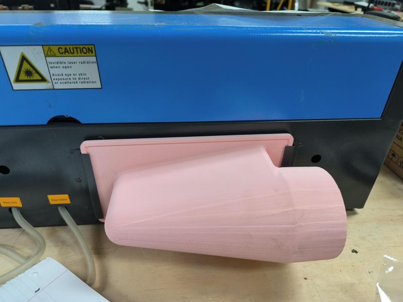 Right angle K40 adapter for 4" duct