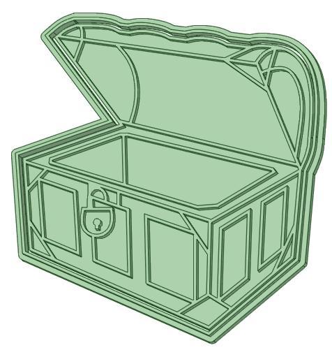 Pirate chest cookie cutter