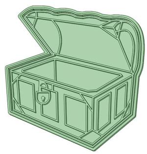 Pirate chest cookie cutter