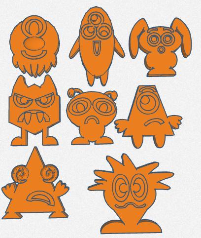 Emotion monsteres for play therapy