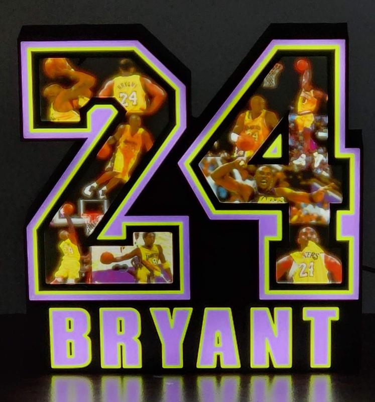 Kobe Bryant 24 Lightbox (Lithophane)
