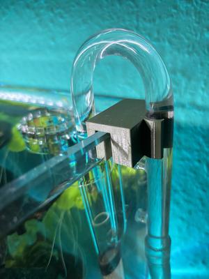 Fish Tank inflow outflow glassware clamp