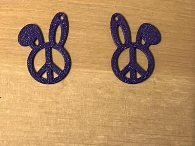 peace rabbit earrings