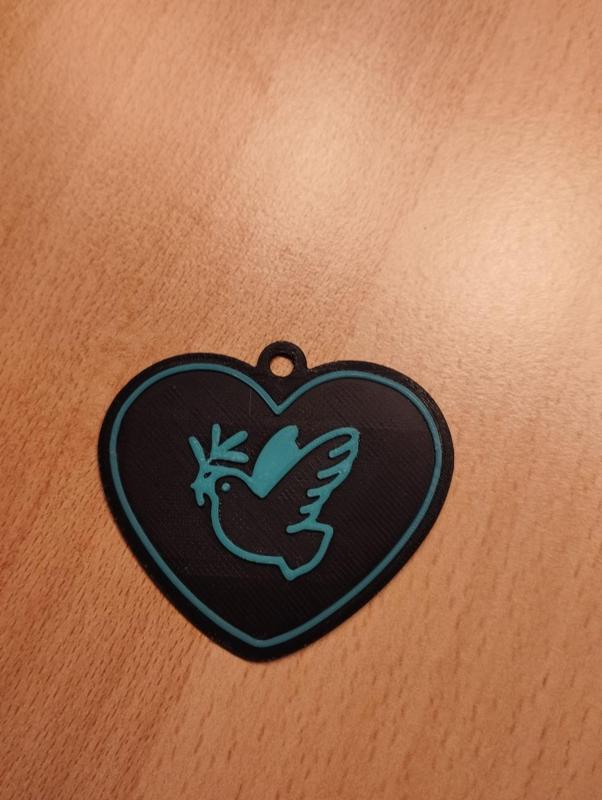 Keychain Dove of peace