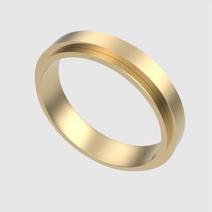 Minimalist Dual Groove Ring Design 3D print