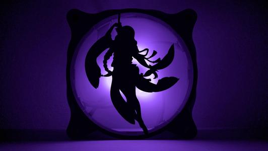 Genshin Impact Raiden Shogun PC fan grill cover