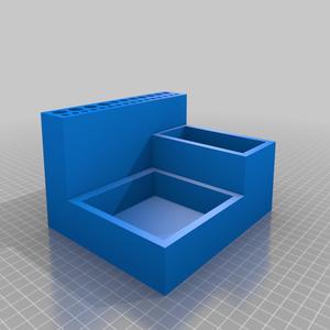 Paint Brush Caddy W/ Removable Wash Station (Remixed for Ender 3)