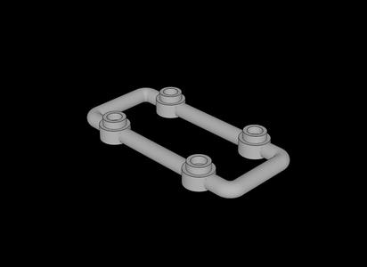 Lego Compatible (23444.dat) Bar  6 x  3 with  4 Studs