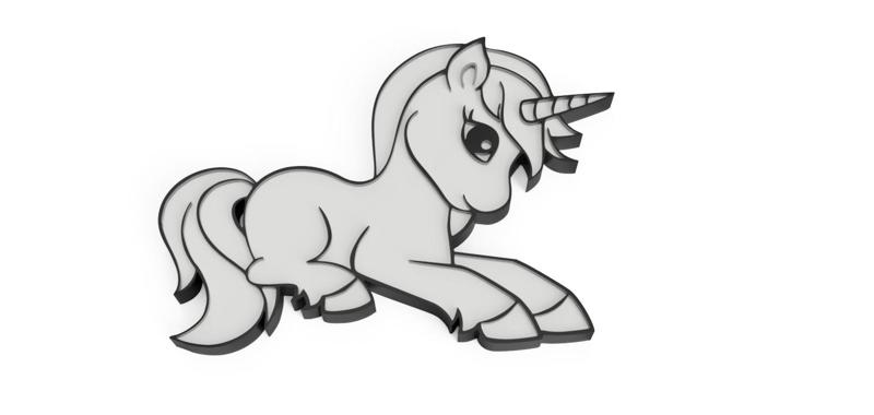 Unicorn magnetic button - customizeable