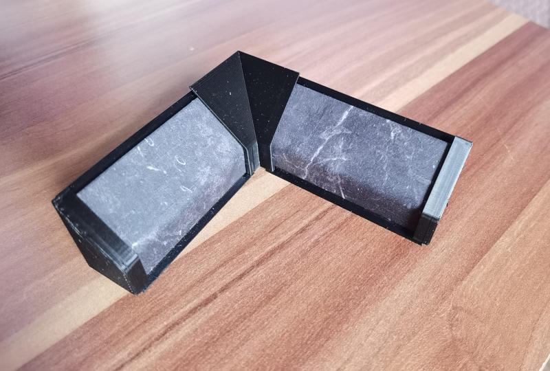 End and corner of the kitchen worktop molding profile.