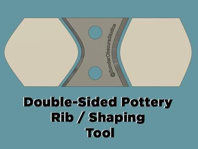 Doube-Sided Clay Pottery Rib - Cup / Bowl Shaping
