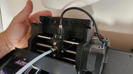 MMU3 Electronics cover with round 6x6x6 button cap. Smoother press and guide of button