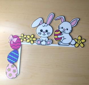 Easter bunny left side door decoration