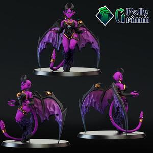 Tabletop miniature. Demon, devil succubus monster girl