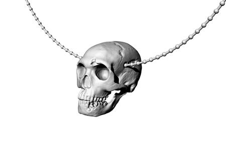 skull neanderthal pendant