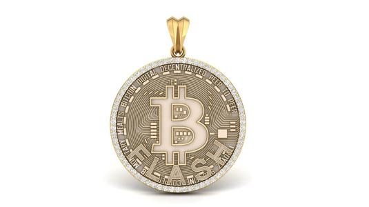 Diamond Bitcoin Pendant