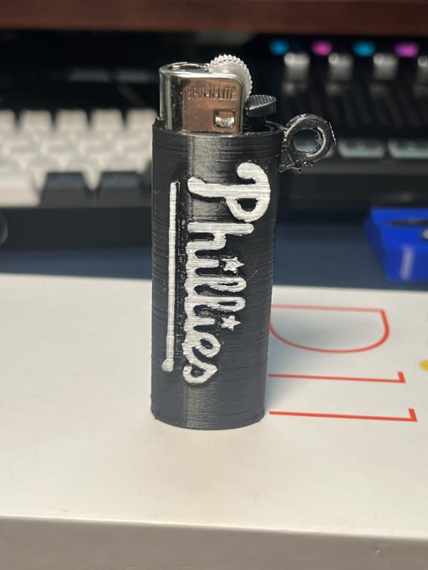 phillies logo & Phanatic lighter case fast print
