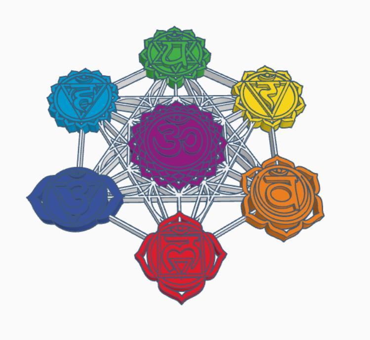Sacred Geometry Metatron with Chakras