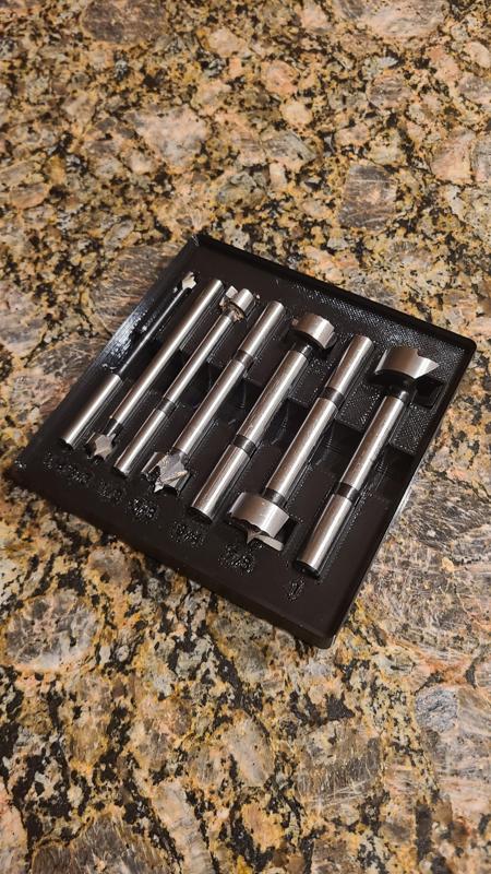 Freud Forstner (Imperial) Bit Storage - Gridfinity