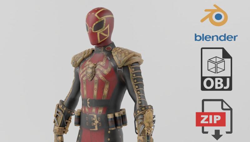 Spiderman Osiris Spiderverse Textured Spiderverse Lowpoly