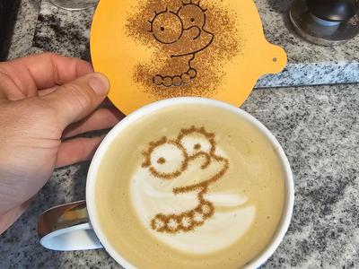 Perfect Simpsons Lisa Latte Art Stencil
