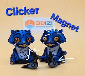 Magnet+ clicker Derpy tiger and magpie Kpop demon