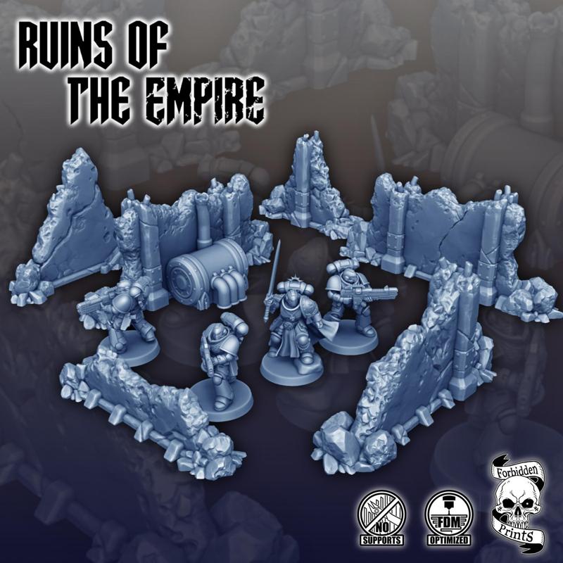 Ruins of The Empire - Scatter Terrain Walls
