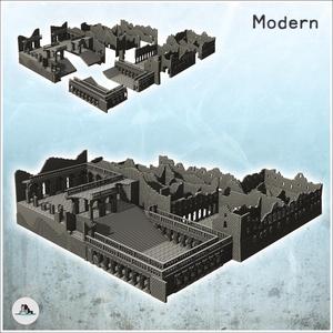 Ruins of the Abbey of Monte Cassino (South-East part) (Monte Cassino, Italy) - World War Two Second WWII Western campaign USA UK Germany