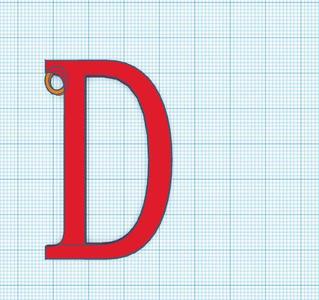 Letter D Name Tag