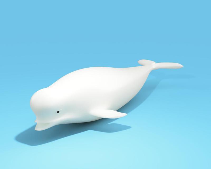 Beluga bathtub toy