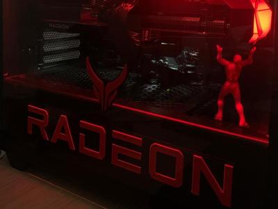 AMD Radeon - 29x4,5cm long Decal for Cases
