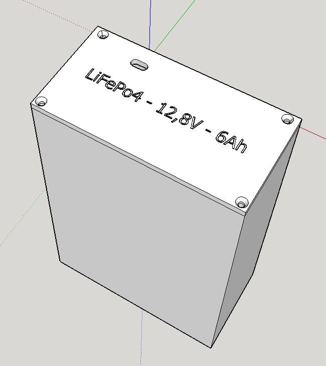 LiFePo4 12,8V 6Ah 32650 case