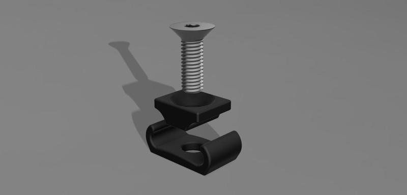 Screwable Dual Cable Fixture Clip