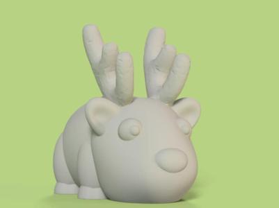 Adorable Reindeer Christmas Ornament Figurine
