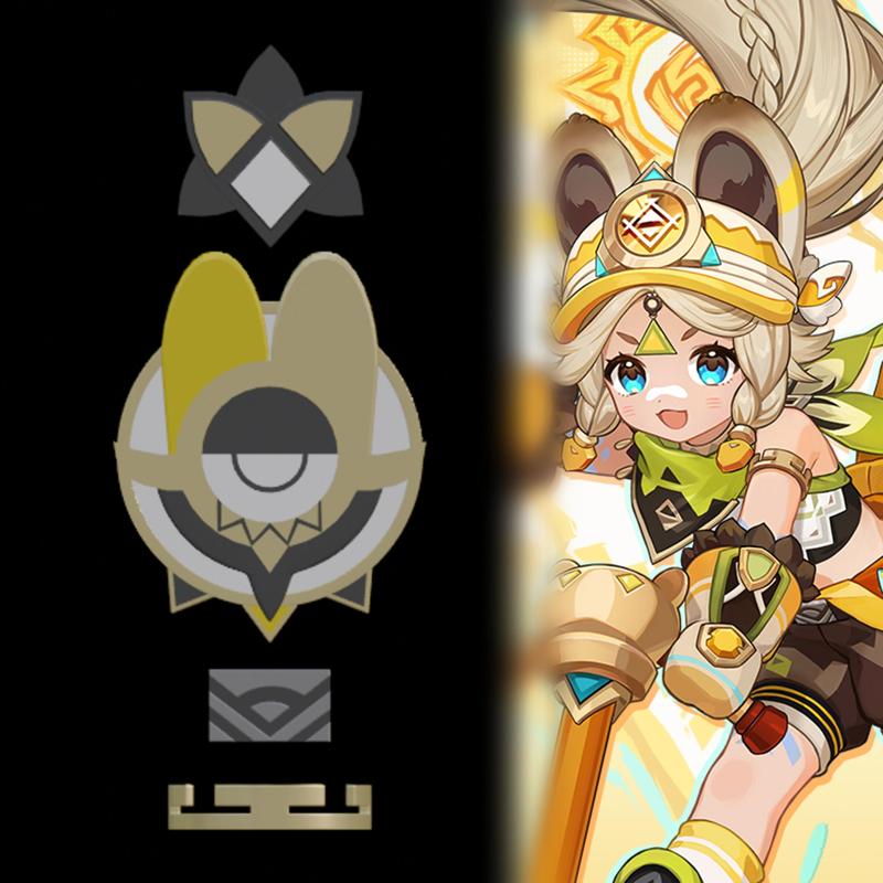 Kachina Armring, pins and belt - Genshin Impact