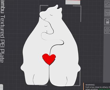 couple of bears with tabs