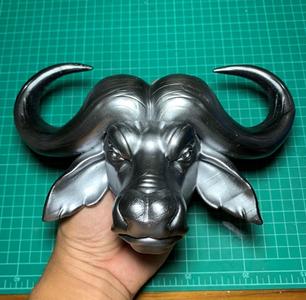 african buffalo head animal art
