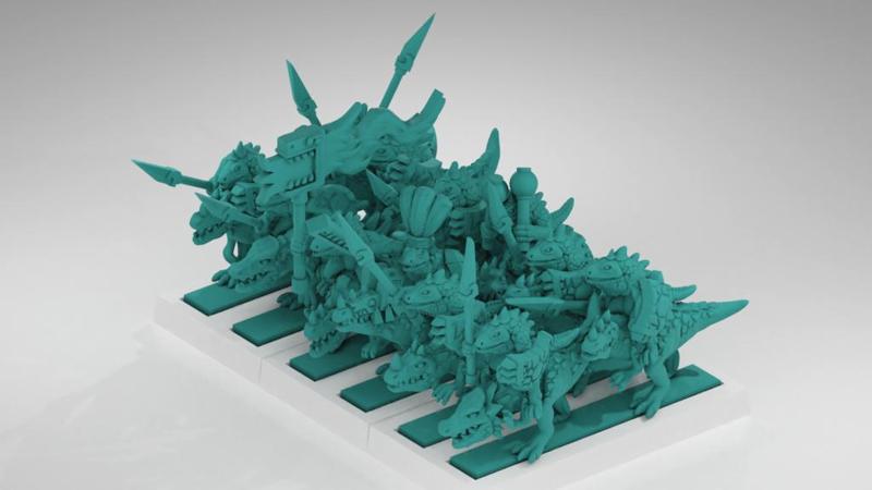 Warmaster Lizardmen Cold One Riders