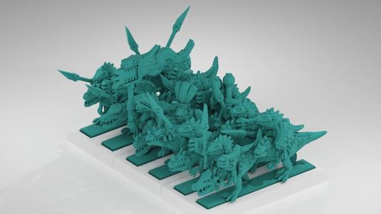 Warmaster Lizardmen Cold One Riders
