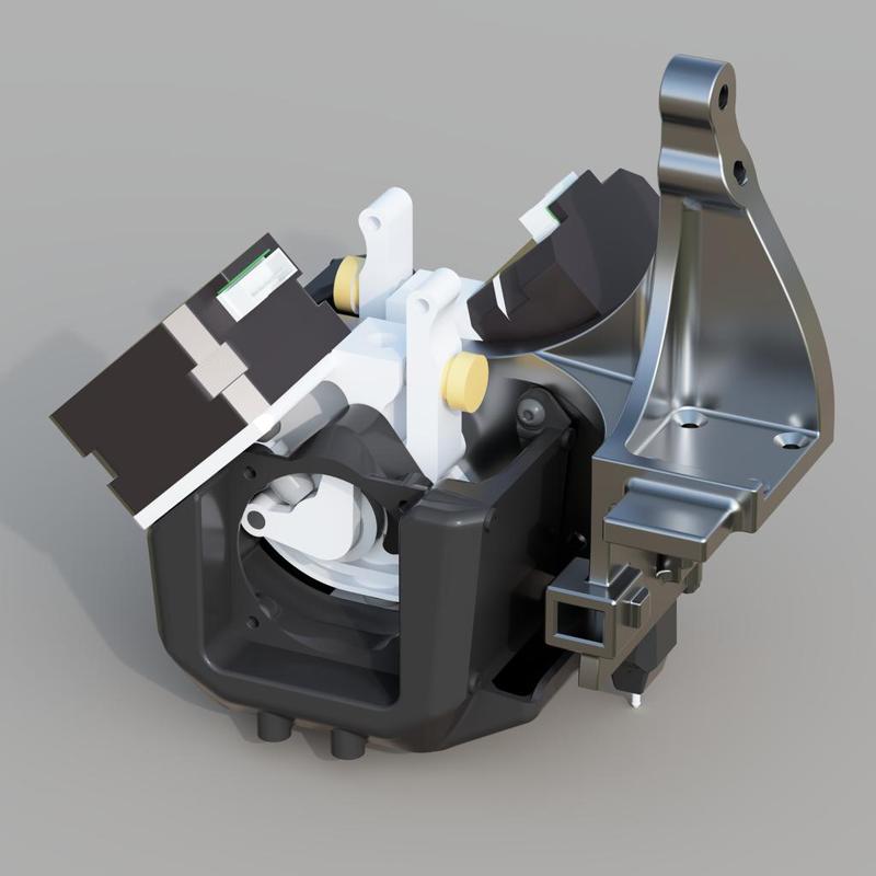 Enhanced Micro Swiss NG Fan Shroud & Dual Extruder Mounting Bracket