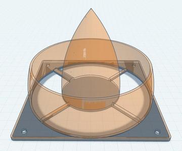 Turbojet engine nozzle for 120mm 220V fan (+4.55% thrust)