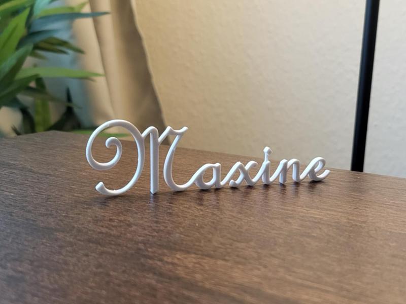 3D Printable Name Display (Maxine)